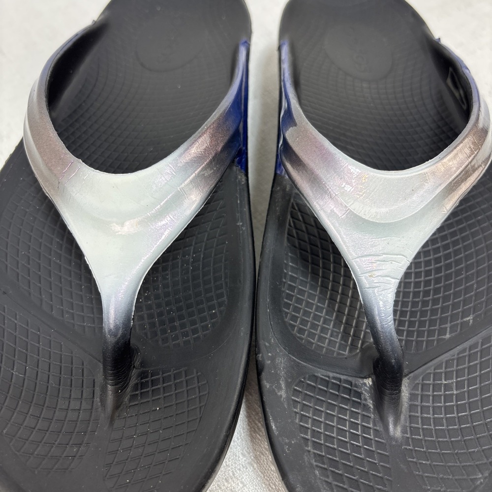 OOFOS‎ OOlala Luxe Thong Sandals Calypso Ombre Women's Size US 7 - Picture 9 of 11